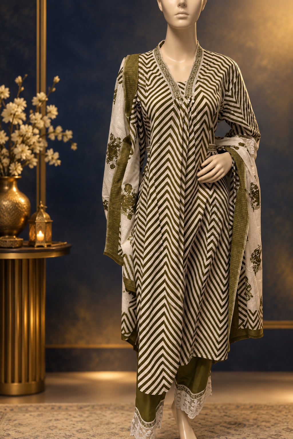 A-line cotton suit