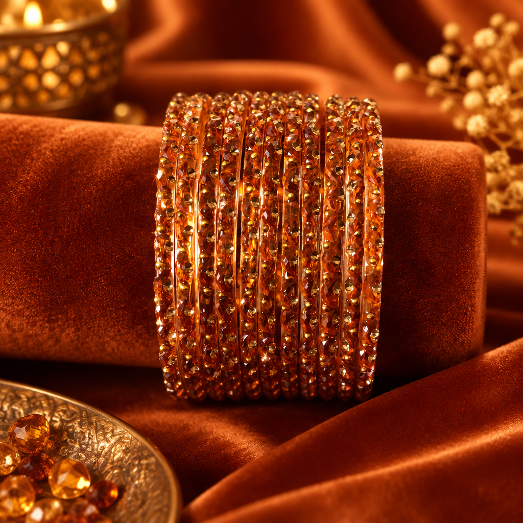Amber Crystal Bangles Background