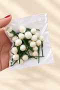 Floral buds on a warm ivory background