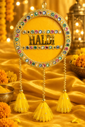 Haldi Decorative Plate with Styled Background