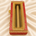 Open bangle box on ivory silk